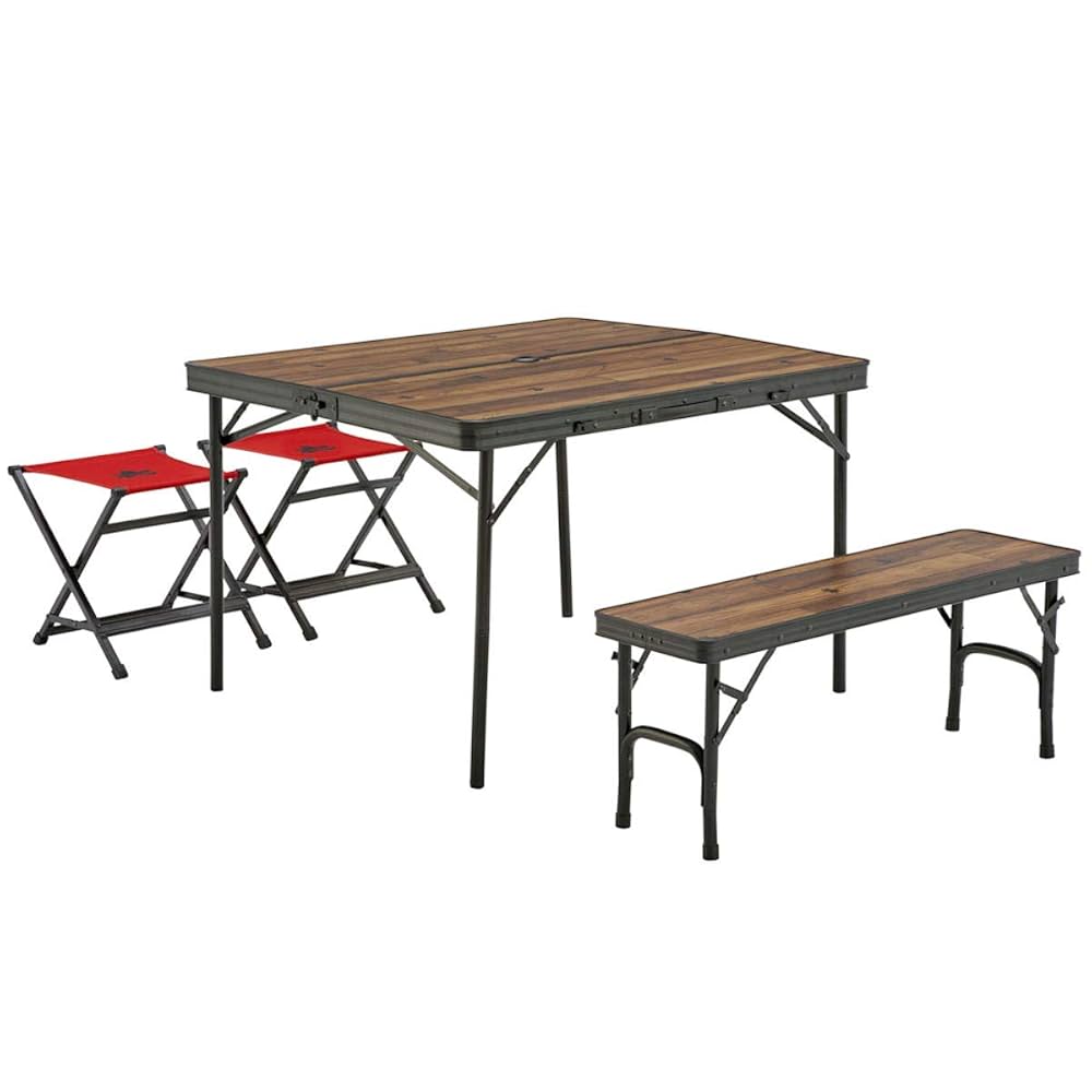 テーブル+チェア LOGOS - LOGOS WOOD PICNIC TABLE SET 激安価格の WOOD LOGOS PICNIC テーブル・チェア・ハンモック